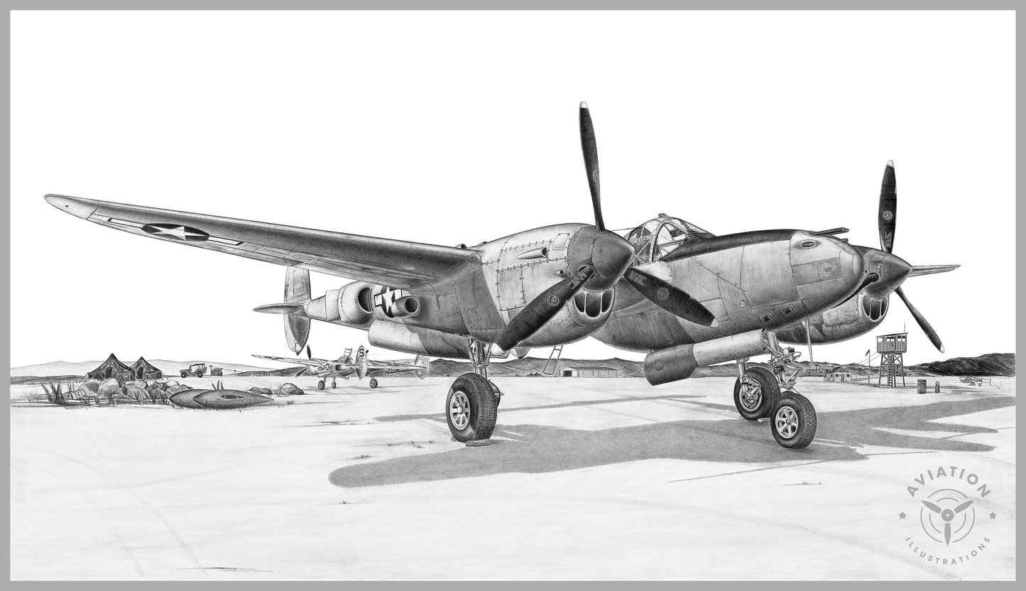 P-38J Lightning | Premium Print